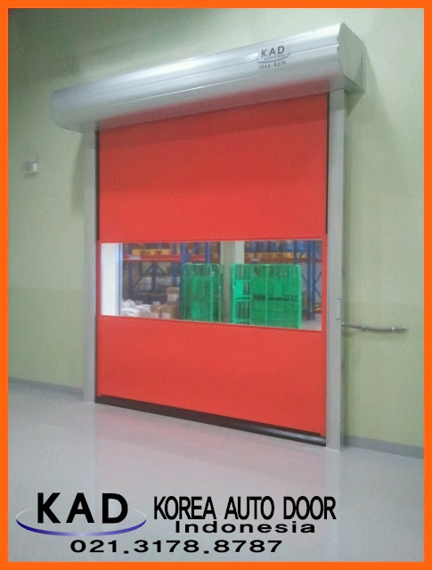 high speed door indonesia, orange color