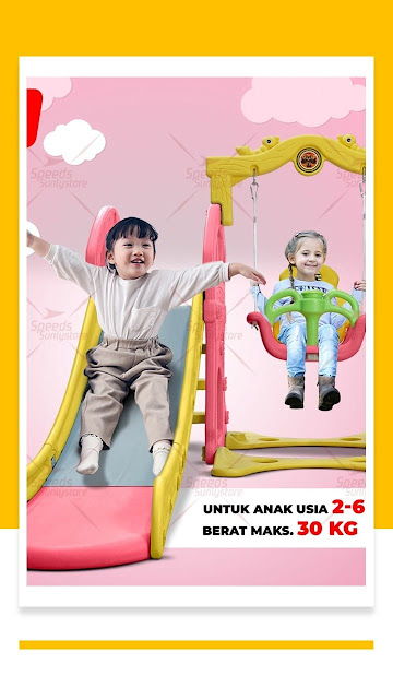 mainan ayunan dan perosotan untuk anak usia 2 sampai 6 tahun