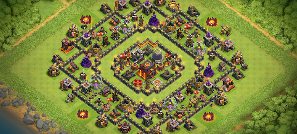 Town Hall 10 (TH10) Trophy Base with Copy Link