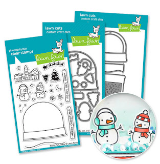 Lawn Fawn Snow Globe Shaker stamp and die set