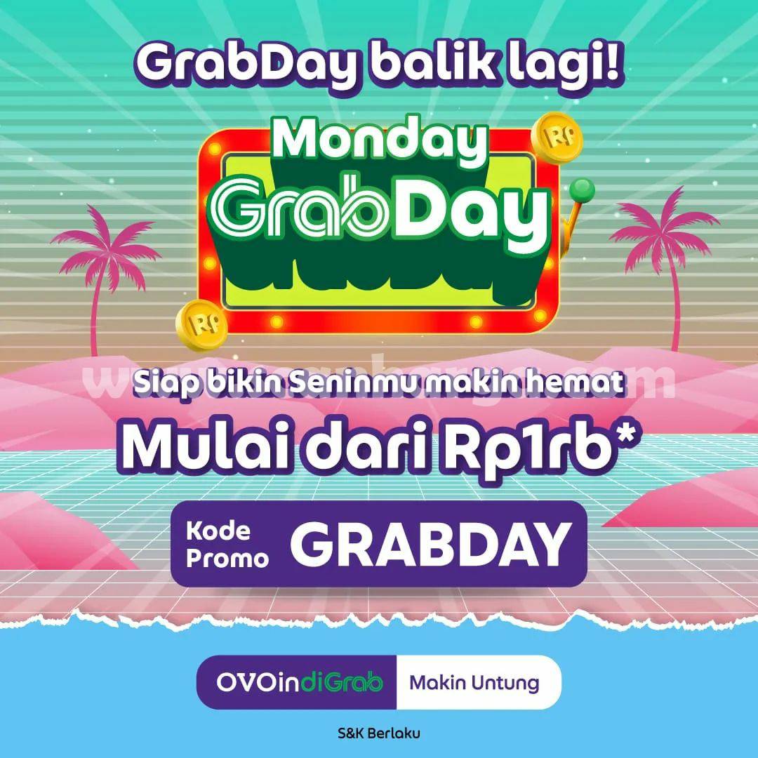 Promo GRAB Monday GrabDay Senin - Ojek & Kirim Barang Cuma Rp. 1rb