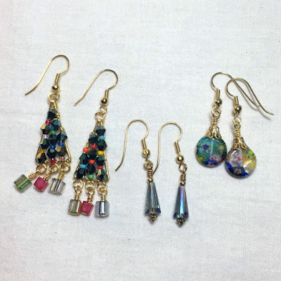 DIY Bead Holiday Earrings - Ornament and Christmas Trees