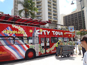 This is the other double decker bus tour in Honolulu. (aloha bus )