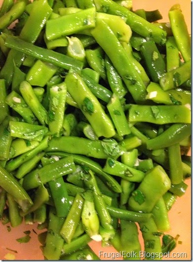 Green Beans with Oregano & Garlic from FrugalFolk