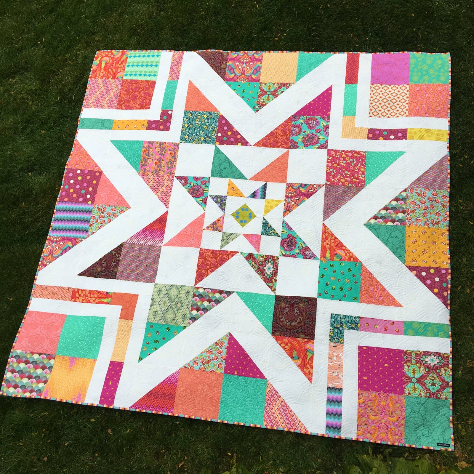 Grace And Peace Quilting Tula Pink Triple Barnstar Quilt