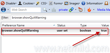 Show QuitWarning Cara Aktifkan Simpan Tabs pada Fitur Exit di Firefox 4