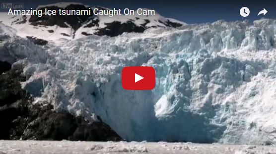 Amazing Ice tsunami Caught On Cam