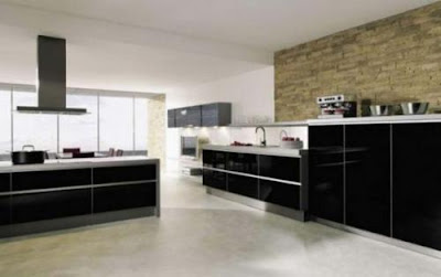 contemporary kitchen design in black 