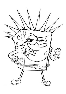 Spongebob Coloring on Here Are Two More Images Of Spongebob Squarepants For You To Print And