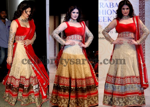 Zarine Khan Brasso Lehenga