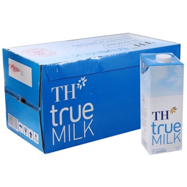 Sữa tươi tiệt trùng TH true MILK ít đường/ có đường 1 lít