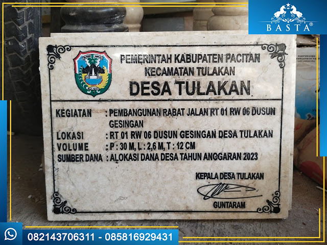 Prasasti Marmer Peresmian Berkwalitas Bagus dan Banyak di Cari Kalangan Masyarakat