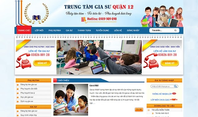 Thiết kế website gia sư – trung tâm luyện thi chuyên nghiệp thu hút người dùng