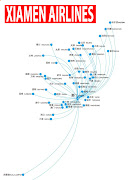 Xiamen Airlines. IATA code : MF ICAO code : CXA Callsign : XIAMEN AIR (xiamen airlines route map)