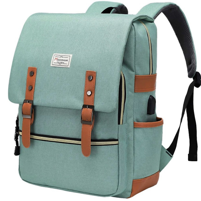 Modoker Vintage Laptop Backpack for Women Men,School College Backpack