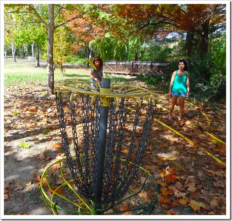 Marsha and frisbee golf