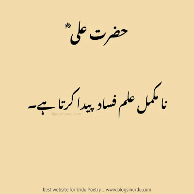 Hazrat Ali Quotes in Urdu