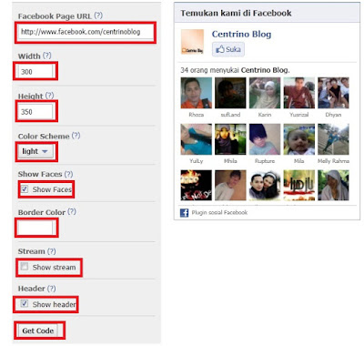 Cara Memasang Like Box Facebook Widget Pada Blog