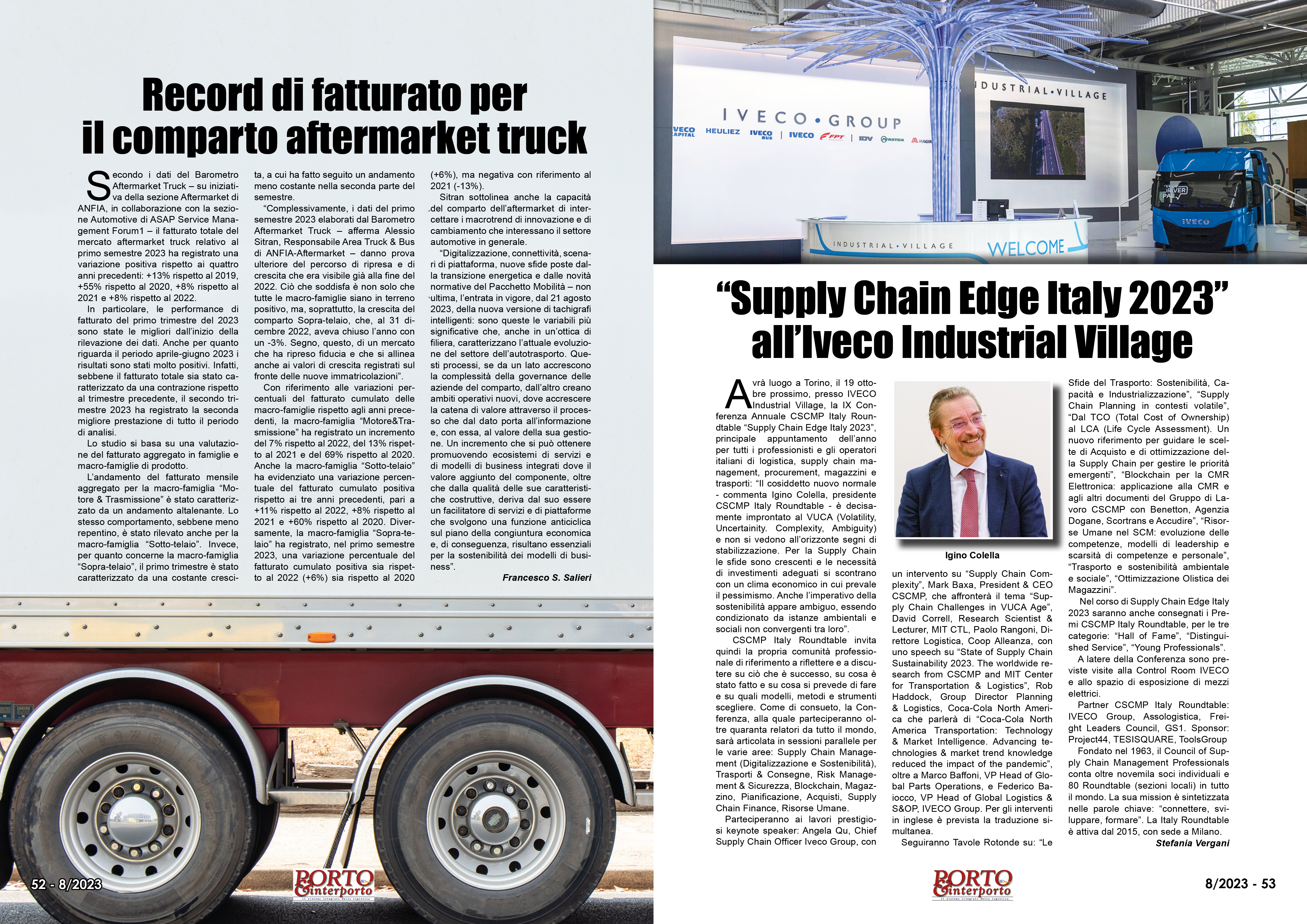 AGOSTO 2023 PAG. 53 - “Supply Chain Edge Italy 2023” all’Iveco Industrial Village 