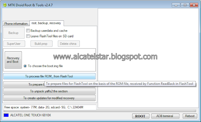 mtk droid tool backup alcatel star idol xpop mpop spop