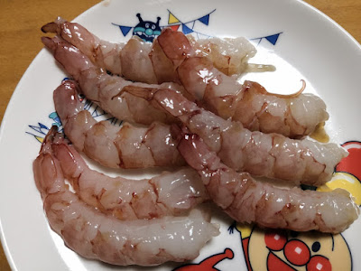 Sashimis of shrimp