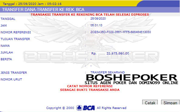 Bukti Kemenangan Member Boshepoker