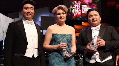 BBC Cardiff Singer of the World 2015 - Jongmin Park (song), Nadine Koutcher (main), Amartuvshin Enkhbat (audience).Photo Brian Tarr