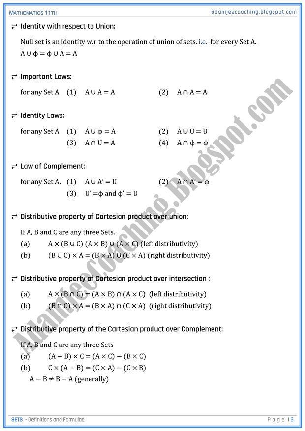 sets-definitions-and-formulae-mathematics-11th