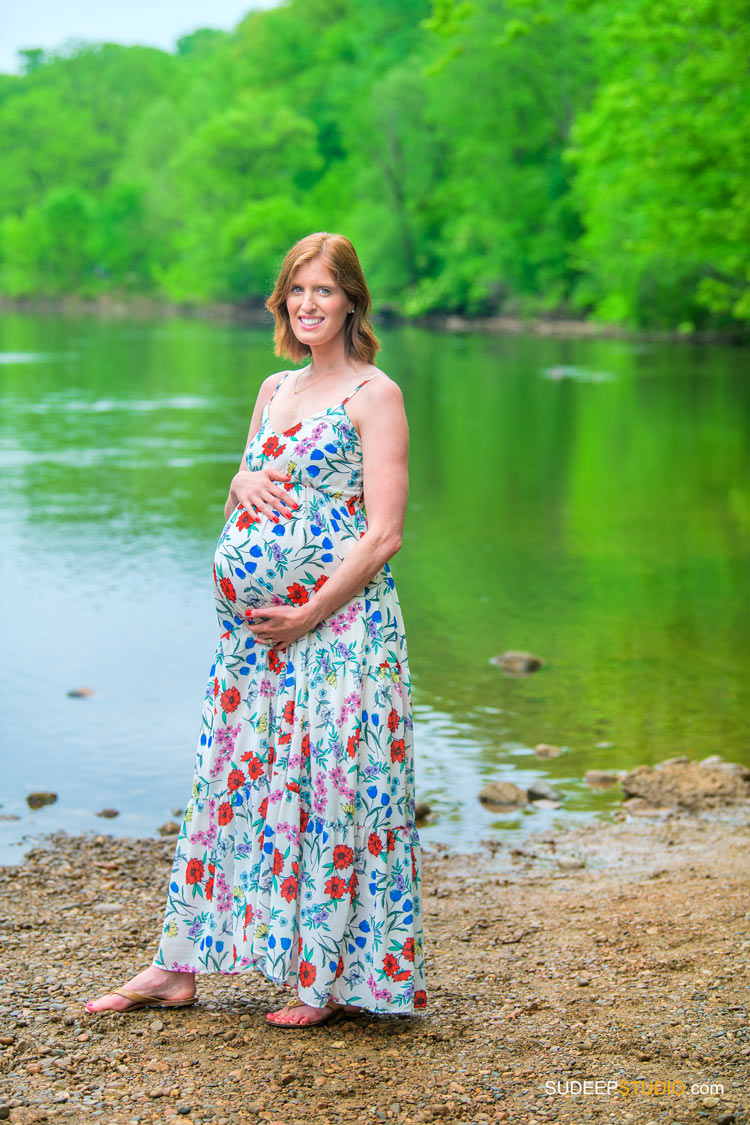 Maternity Photographer in Nature Outdoors by SudeepStudio.com Ann Arbor Dexter Maternity Portrait Photography