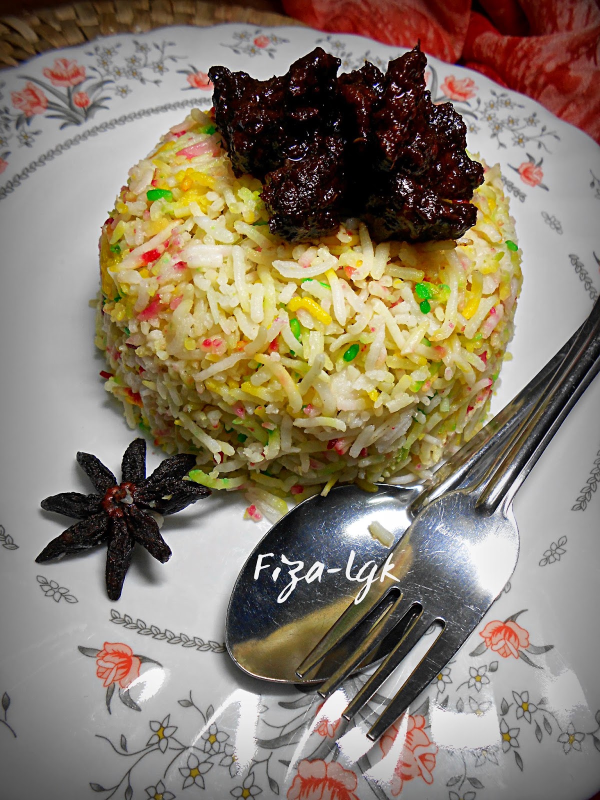 NASI MINYAK HUJAN PANAS & DAGING MASAK HITAM YANG SEDAP 