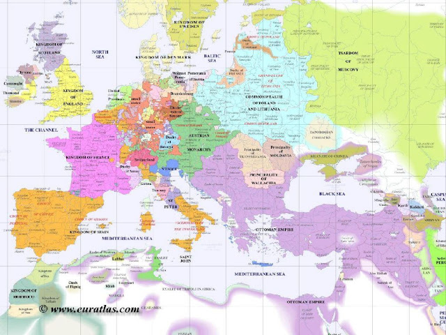 Political Map Of Europe 1600