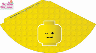 Gorros para Fiesta de Lego para Imprimir Gratis.