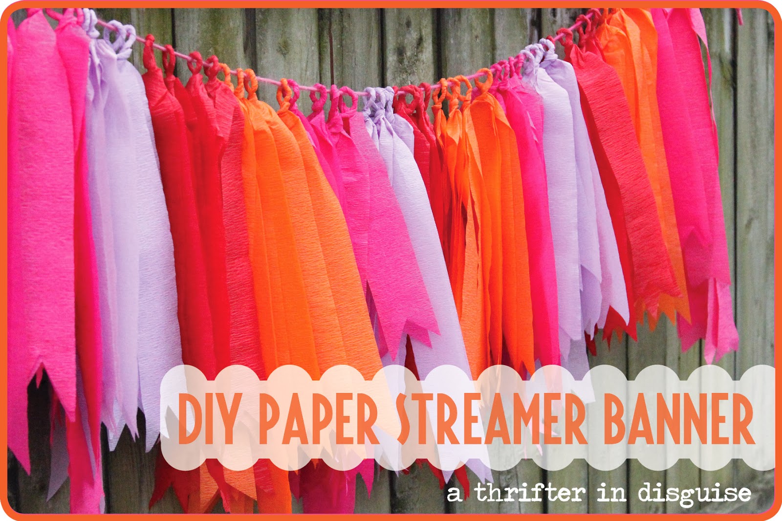 A Thrifter in Disguise DIY  Crepe Paper Party  Banner