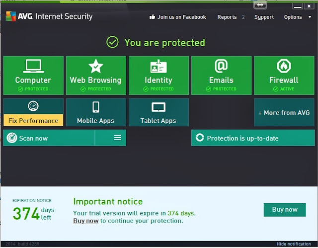 Cài đặt AVG Internet Security 2014 miễn phí 1 năm