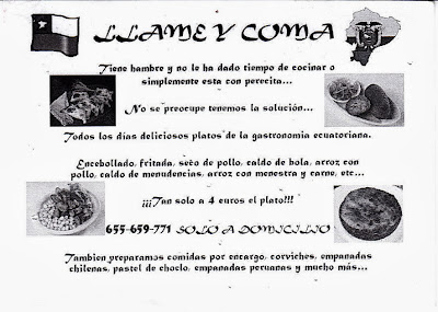 Llame y Coma, comida ecuatoriana a domicilio en Getafe