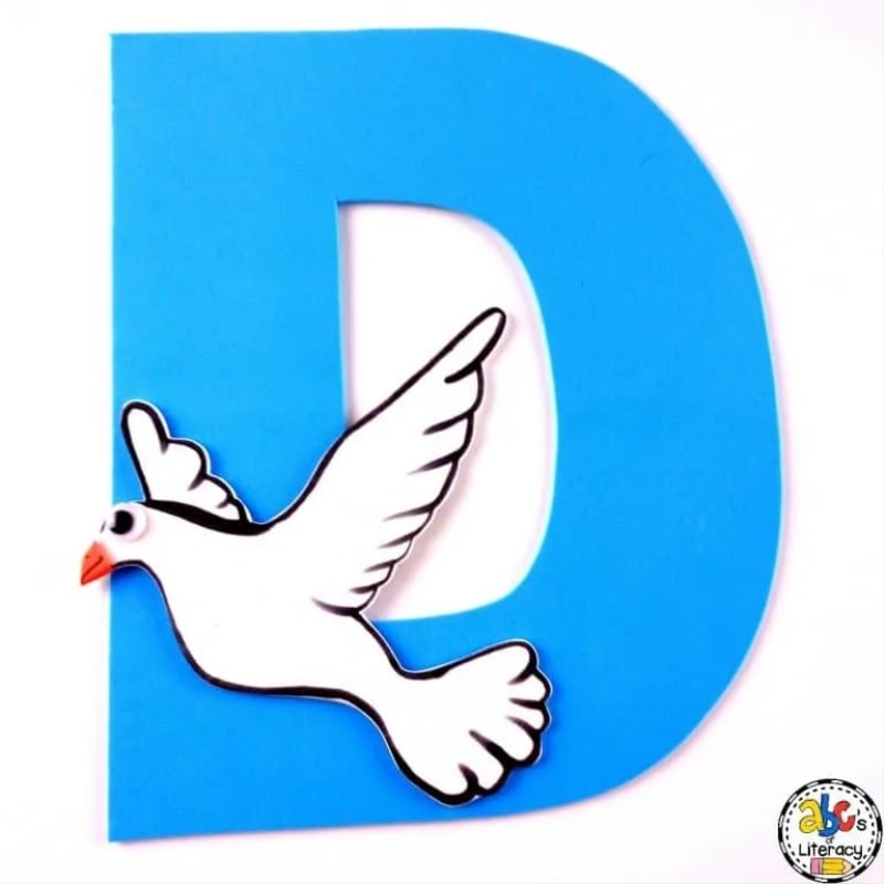 letter D dove craft