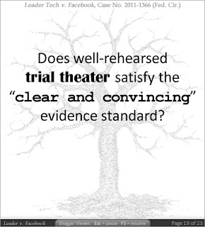 Does well-rehearsed trial theater satisfy the 'clear and convincing' evidence standard?