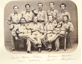 A photograph of the 1866 baseball team.