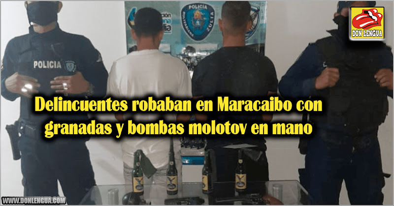 Delincuentes robaban en Maracaibo con granadas y bombas molotov en mano