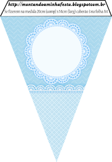 Light Blue Lace, Free Printable Banner.