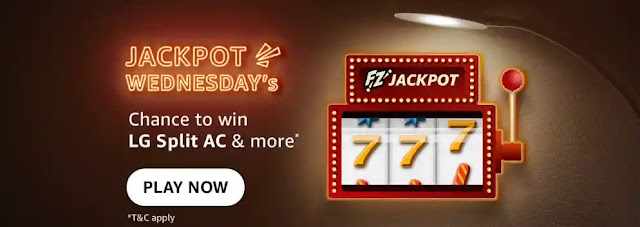 Amazon Jackpot Wednesday Quiz Answer 08 Jun 2022 Chance to win LG Split AC and more