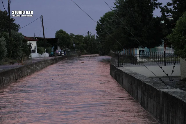 Φούσκωσε επικίνδυνα το ρέμα στο Κουτσοπόδι