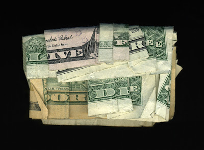 money art, folded money, live free or die