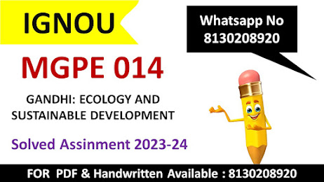 Mgpe 014 solved assignment 2023 24 pdf Mgpe 014 solved assignment 2023 24 ignou