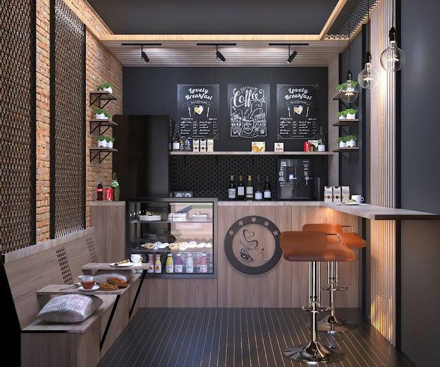 small space low budget small cafe interior design