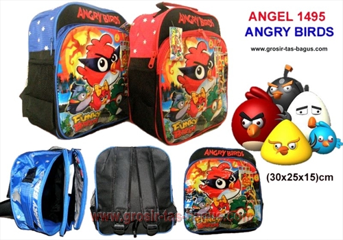 Tas Ransel Anak Sekolah Cowok Angel 1495 Angry Bird Murah dan Bagus