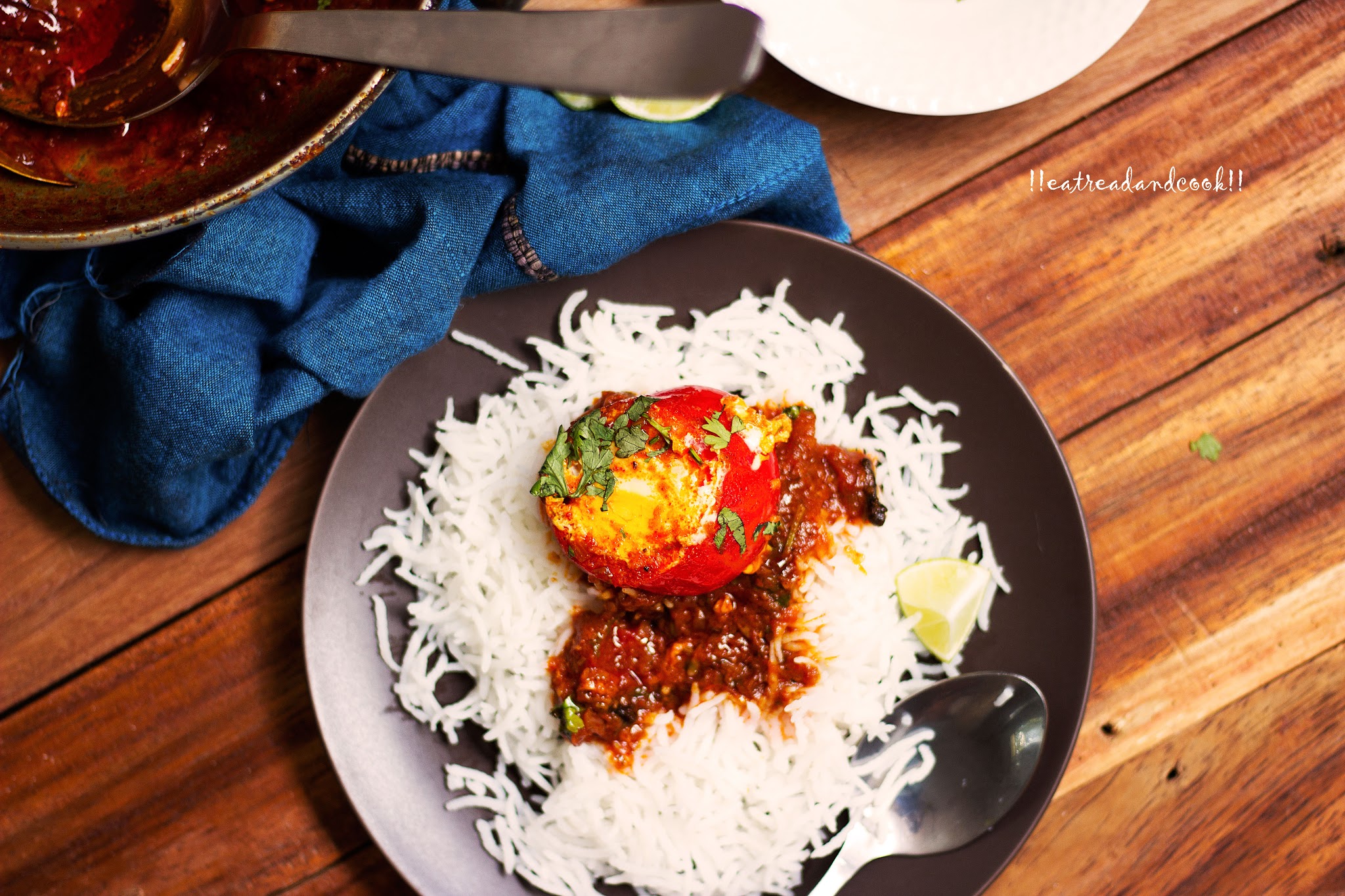 Eggs in a Tomato Curry recipe and preparation