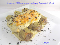 Canelones Wonton de pato confitado y bechamel de trufa