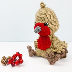 Petirrojo amigurumi