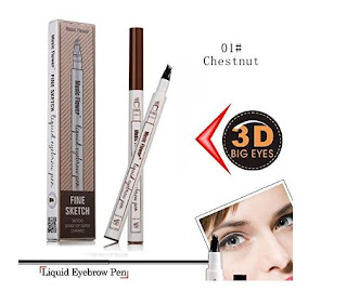 CINIDY Eyebrow Pen 2018 NEW 3D Eyebrow Long Lasting Tint Dye Cream,Waterproof,Smudge-proof (# 01)